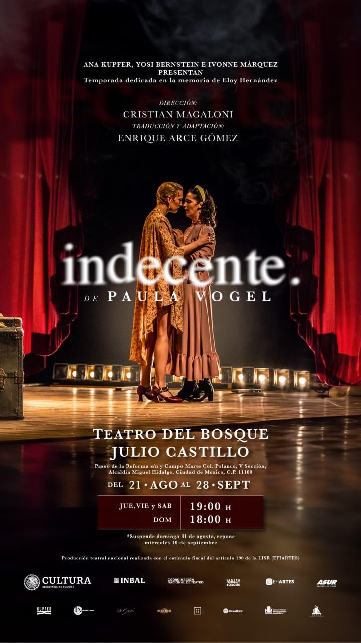 Indecente, un torrente poético&nbsp;teatral